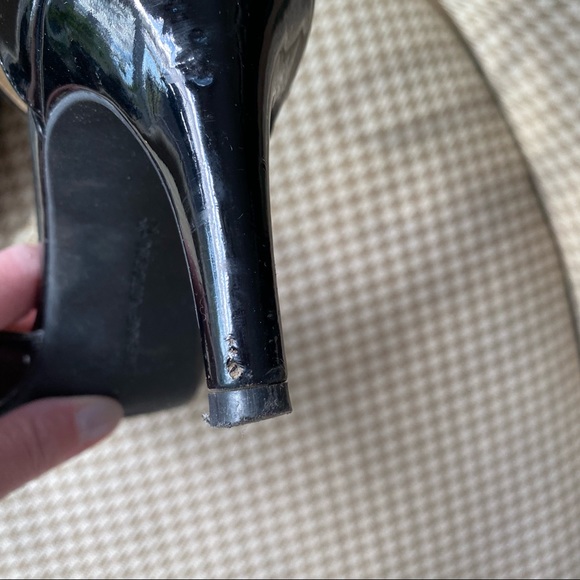 Adrienne Vittadini shoe, ankle strap, black patent leather SIZE 7-1/2 - Picture 8 of 10